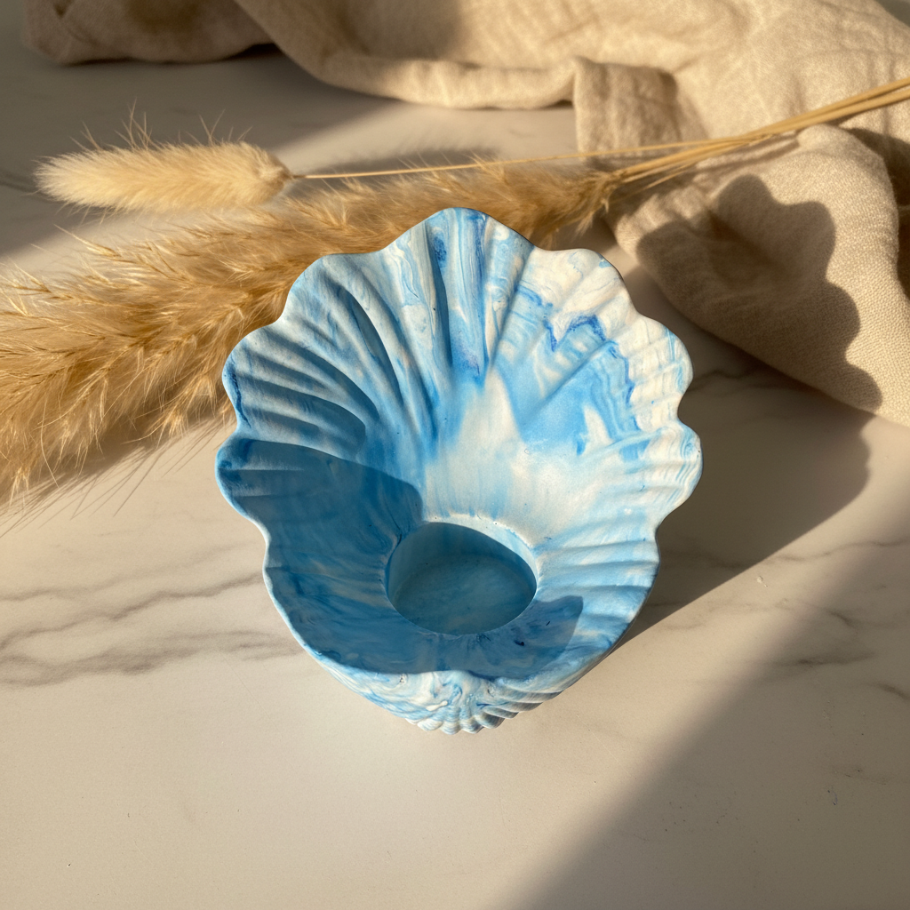 Kerzenhalter blau innen – Marble Lifestyle