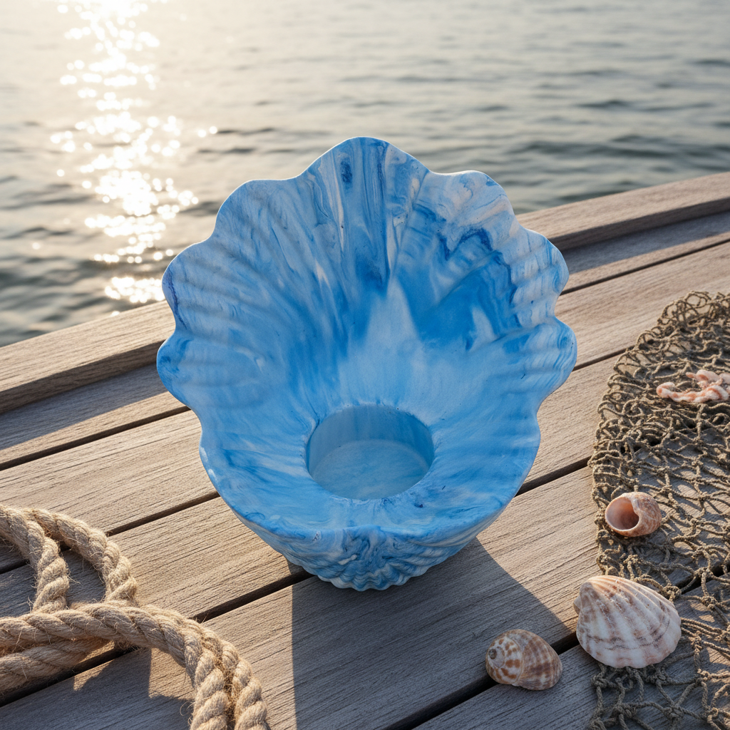 Kerzenhalter blau innen – Maritimes Outdoor