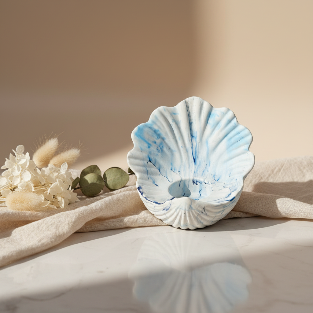 Muschelförmiger Kerzenhalter – Lifestyle-Variante