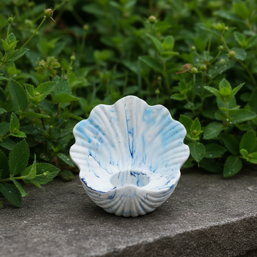 Muschelförmiger Kerzenhalter – Outdoor-Variante